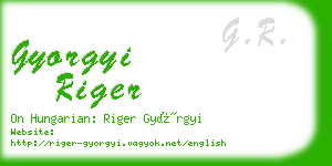 gyorgyi riger business card